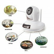 Annke® SPI Wireless 720P HD Wi-Fi IP Camera QR Code Scan Smartphone Easy Setup Home Remote Monitoring System with Two-way Talk 30ft Night Vision APP Smooth P/T Control