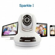Annke® SPI Wireless 720P HD Wi-Fi IP Camera QR Code Scan Smartphone Easy Setup Home Remote Monitoring System with Two-way Talk 30ft Night Vision APP Smooth P/T Control