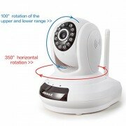 Annke® SPI Wireless 720P HD Wi-Fi IP Camera QR Code Scan Smartphone Easy Setup Home Remote Monitoring System with Two-way Talk 30ft Night Vision APP Smooth P/T Control
