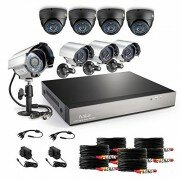 Funlux® 8CH 960H Network DVR 8 600TVL Outdoor Metal CCTV IR Surveillance Camera System with 4 Bullet & 4 Dome Security Cameras 500GB HDD, P2P, QR-Code Connection