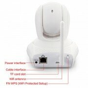 Annke® SPI Wireless 720P HD Wi-Fi IP Camera QR Code Scan Smartphone Easy Setup Home Remote Monitoring System with Two-way Talk 30ft Night Vision APP Smooth P/T Control