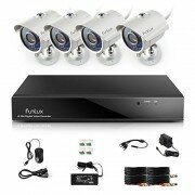 Funlux 8CH Surveillance Security Camera System QR Code Quick View 960H DVR with 4 Night Vision IR-Cut Built-in 700TVL Weatherproof High Resolution Outdoor Surveillance Cameras No Hard Drive