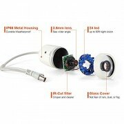 Funlux 8CH Surveillance Security Camera System QR Code Quick View 960H DVR with 4 Night Vision IR-Cut Built-in 700TVL Weatherproof High Resolution Outdoor Surveillance Cameras No Hard Drive